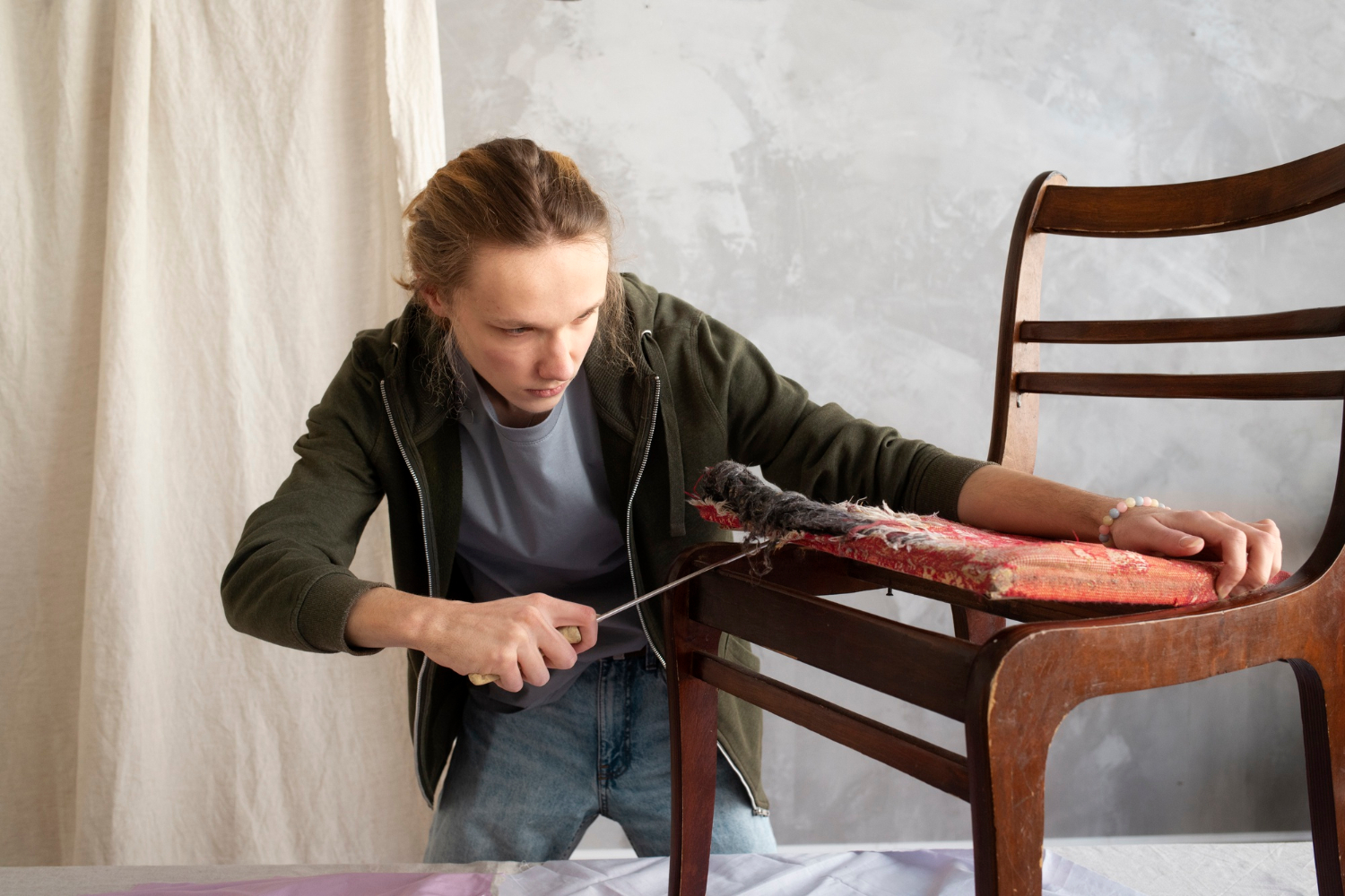 furniture upholstery repair service completed in Edmond, OK